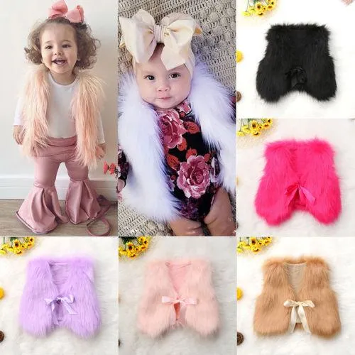 0-5y Girl Plush Vest