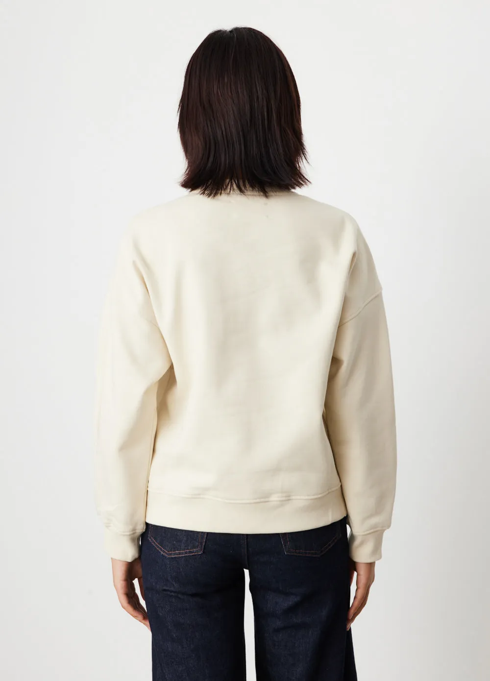 0012 Organic Sweater With Pleated Detail