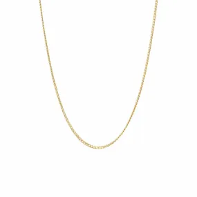 14k Gold Extra Small Curb Chain Necklace