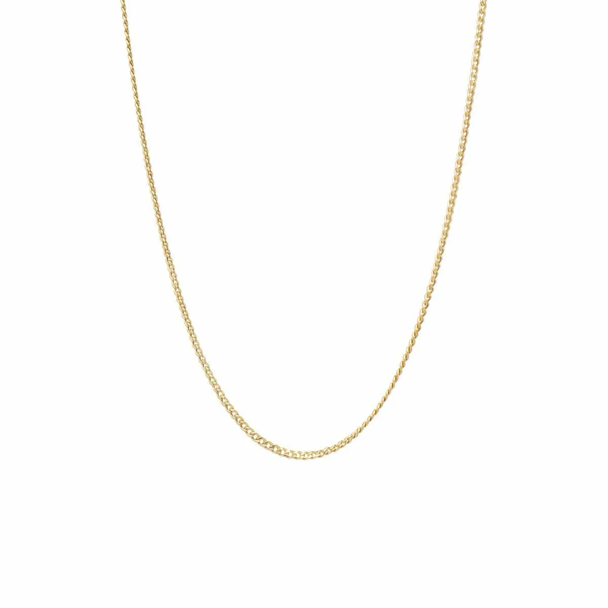 14k Gold Extra Small Curb Chain Necklace