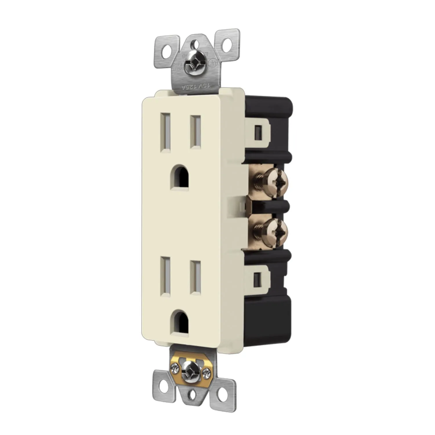 15 Amp Duplex Outlet Light Almond