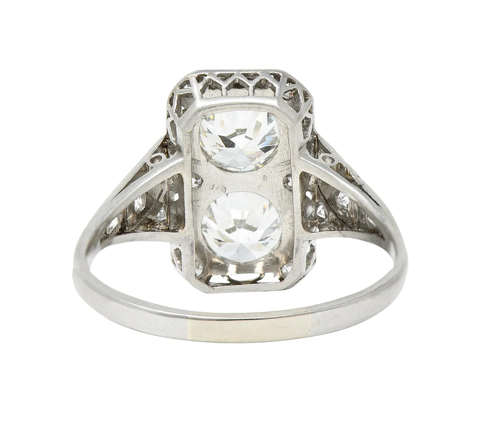 1930's Art Deco 1.25 CTW Diamond Platinum Dinner Ring