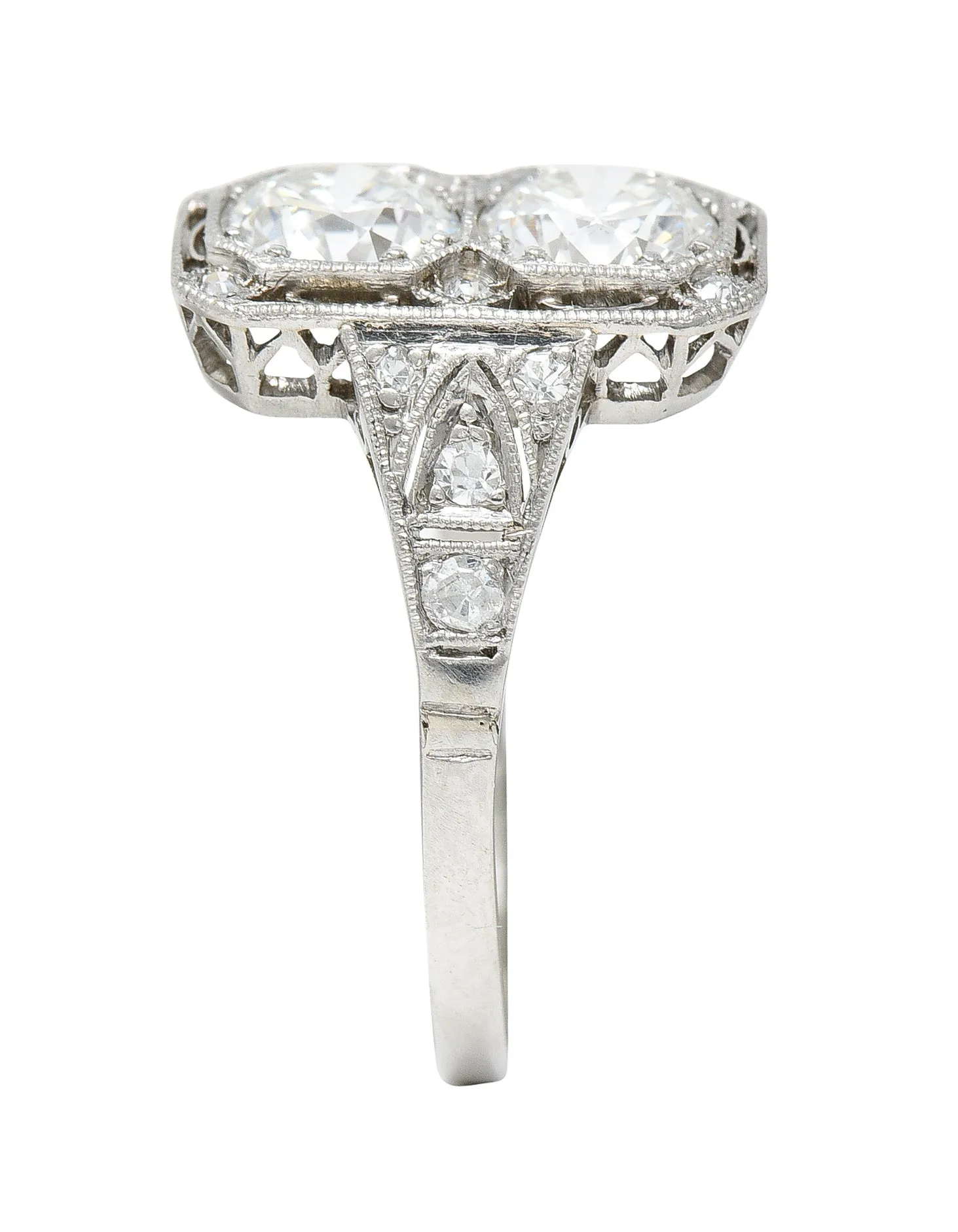 1930's Art Deco 1.25 CTW Diamond Platinum Dinner Ring