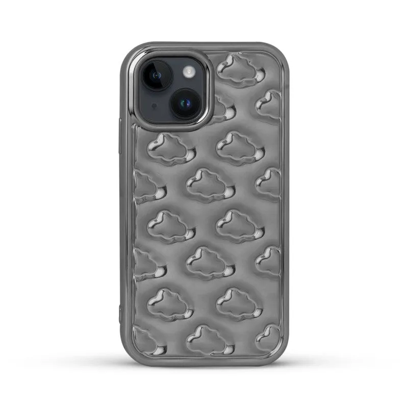 3D Cute Cloud Pattern Back Cover for Apple iPhone 13