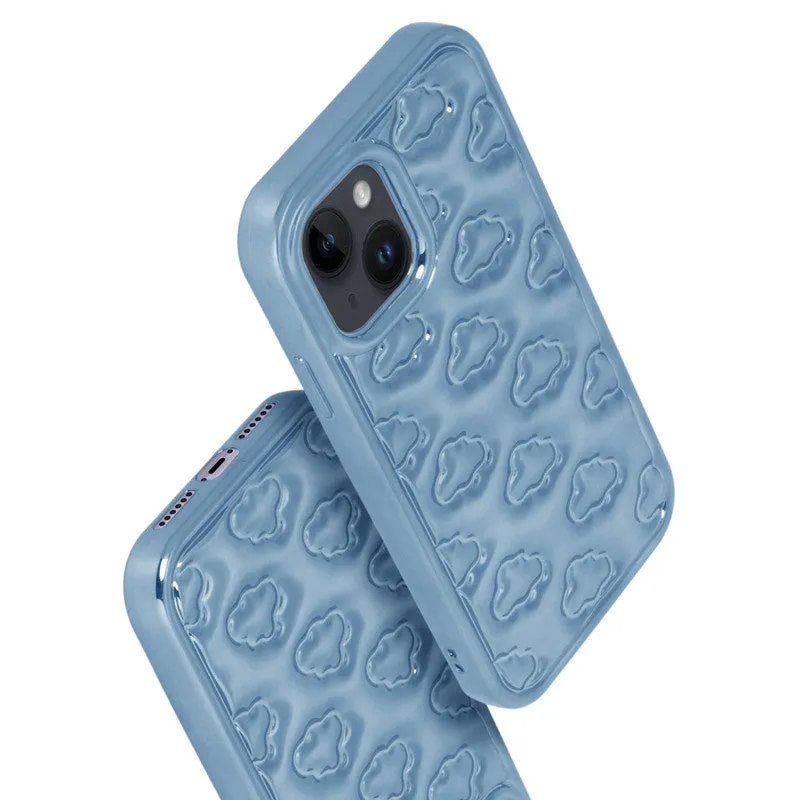 3D Cute Cloud Pattern Back Cover for Apple iPhone 13