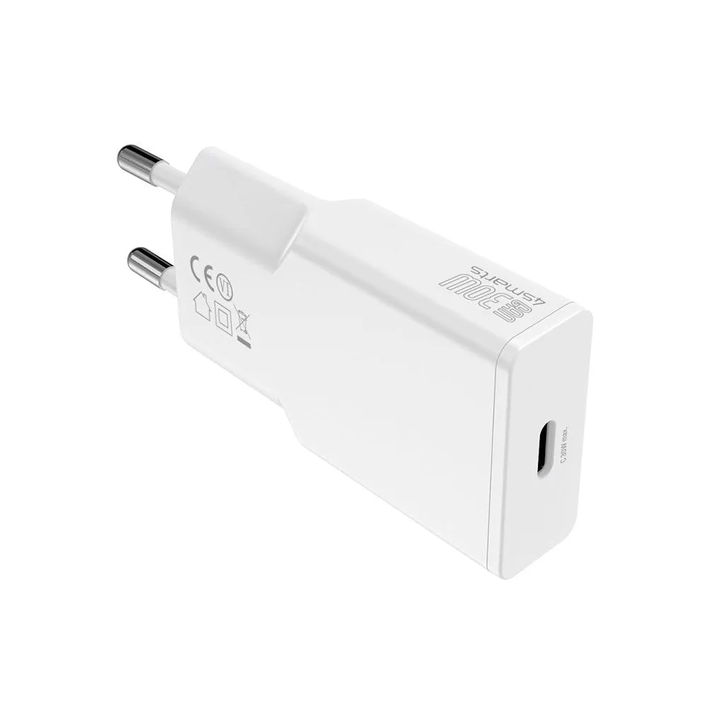 4Smarts PD Slim 30W Vægoplader GaN m. USB-C - Hvid