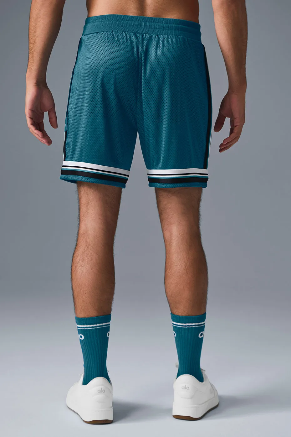 7" Key Mesh Basketball Short - Oceanic Teal