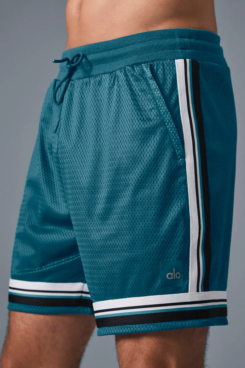 7" Key Mesh Basketball Short - Oceanic Teal