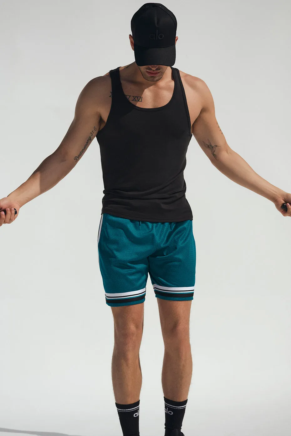 7" Key Mesh Basketball Short - Oceanic Teal