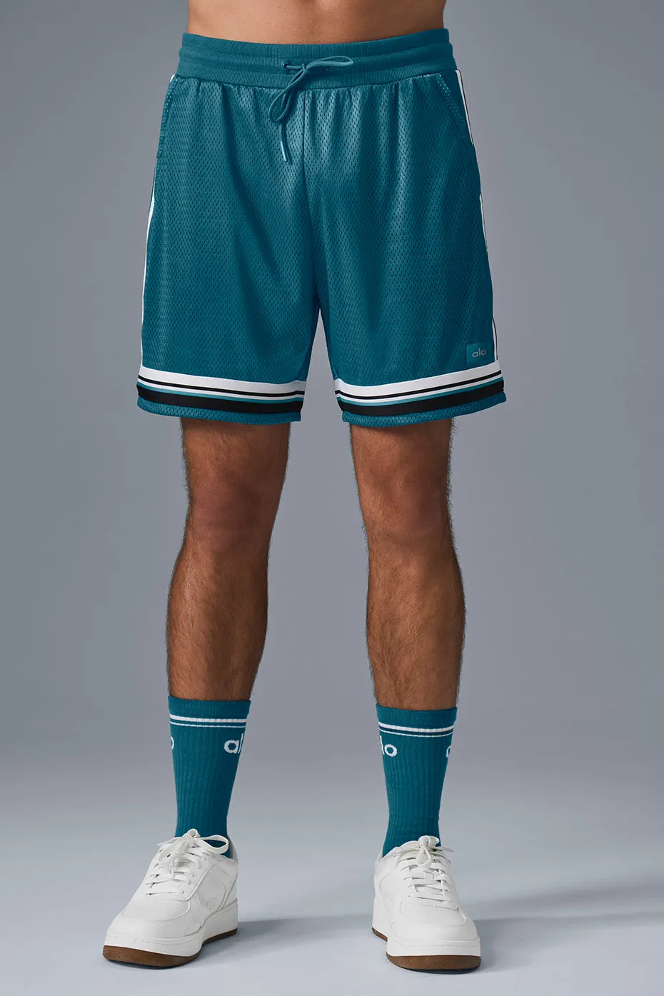 7" Key Mesh Basketball Short - Oceanic Teal