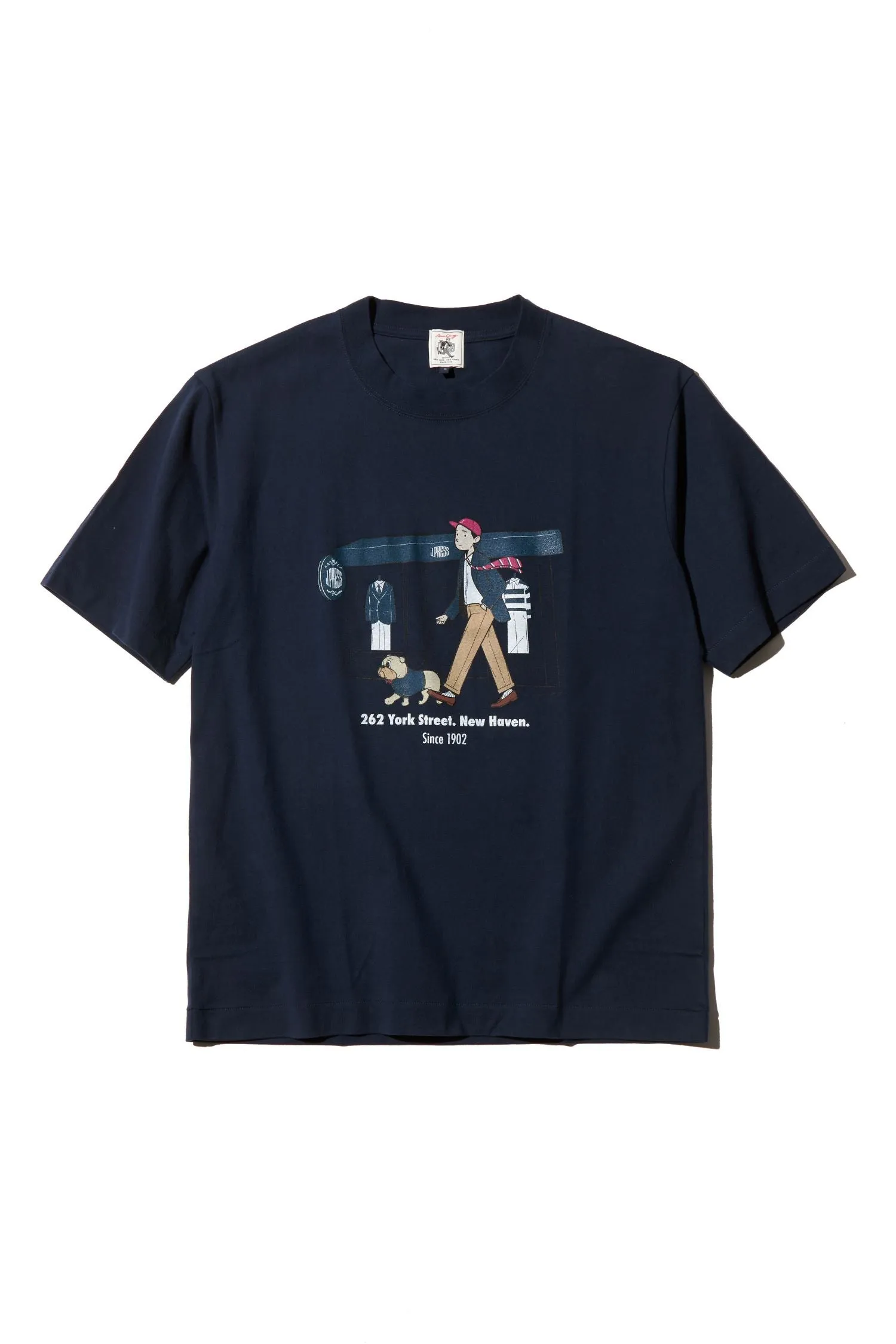 AARON CHANG CREW NECK T SHIRT - NAVY