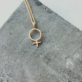 Ada Feminist Necklace Bronze