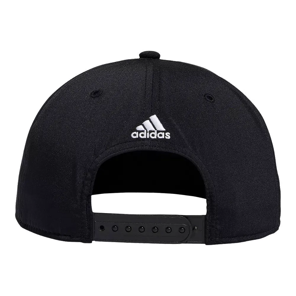 ADIDAS ADULT 3 BAR SNAPBACK HAT -BLACK