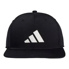 ADIDAS ADULT 3 BAR SNAPBACK HAT -BLACK