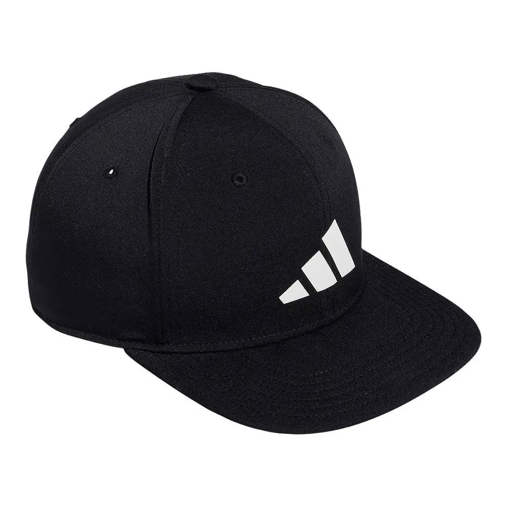 ADIDAS ADULT 3 BAR SNAPBACK HAT -BLACK