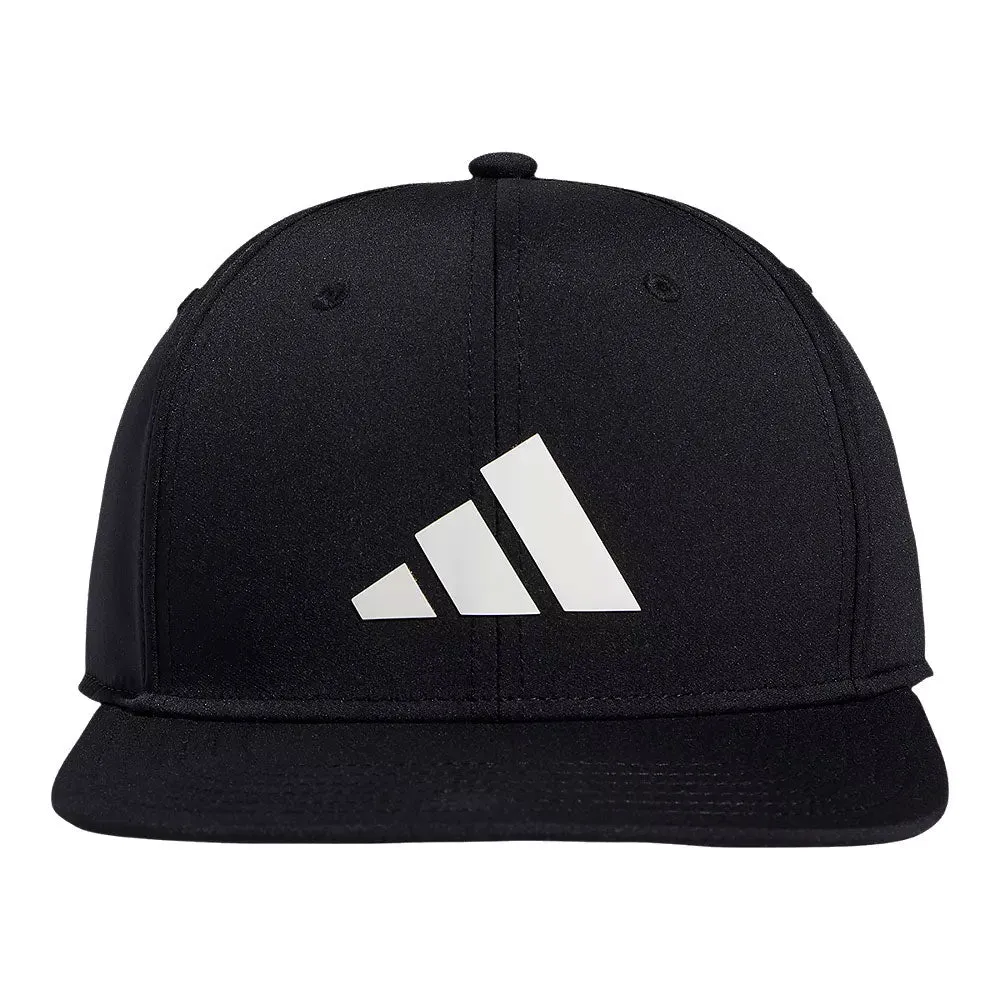 ADIDAS ADULT 3 BAR SNAPBACK HAT -BLACK