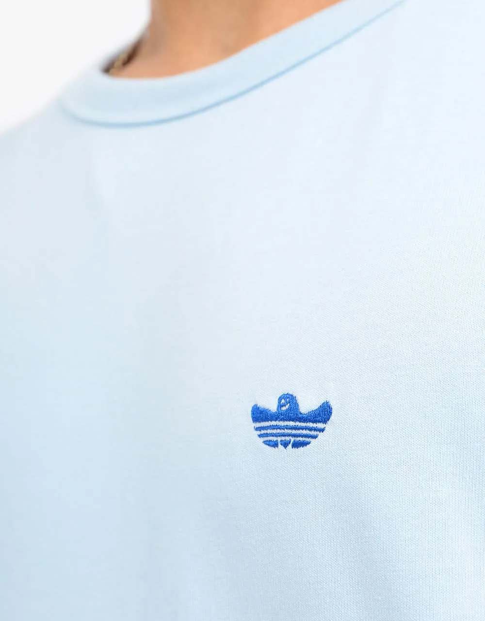 adidas G Shmoo L/S T-Shirt - Ice Blue/Team Royal Blue