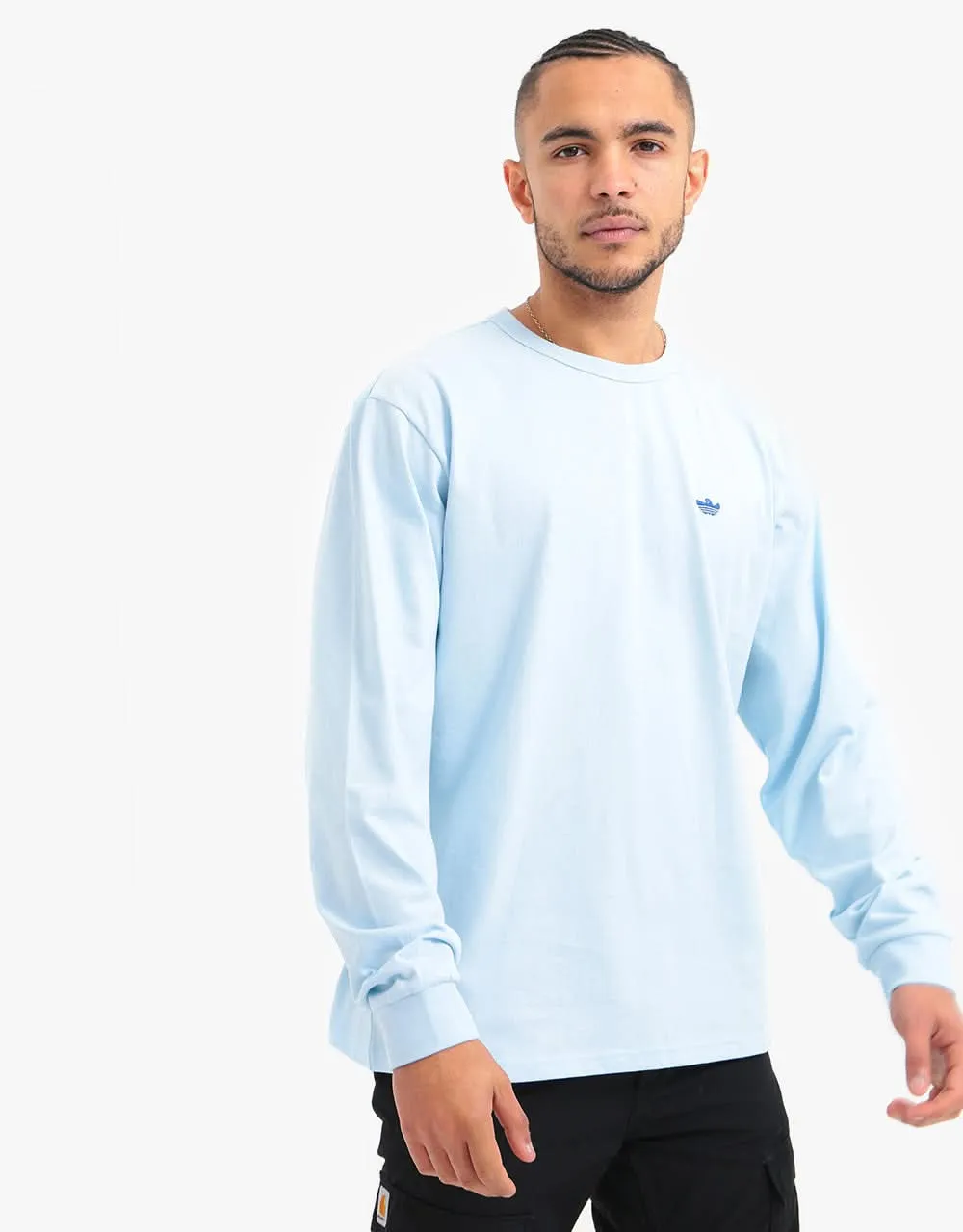 adidas G Shmoo L/S T-Shirt - Ice Blue/Team Royal Blue