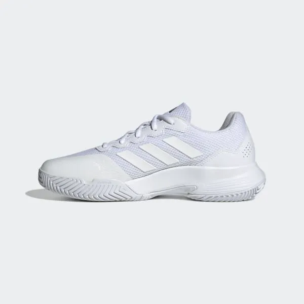 Adidas Men's Gamecourt 2.0 Tennis Shoes - Cloud White / Matte Silver