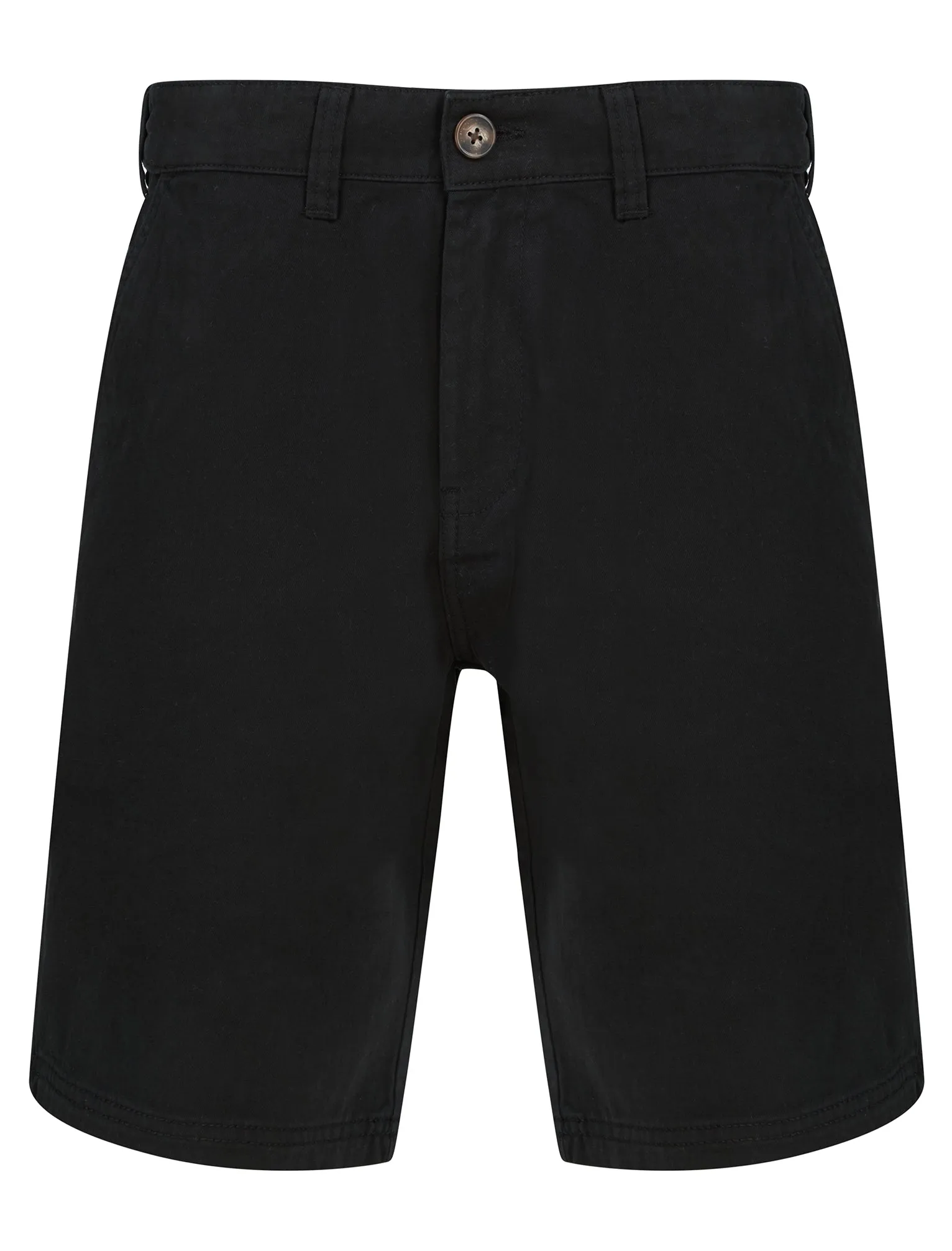 Aidan Cotton Twill Chino Shorts in Jet Black - Kensington Eastside