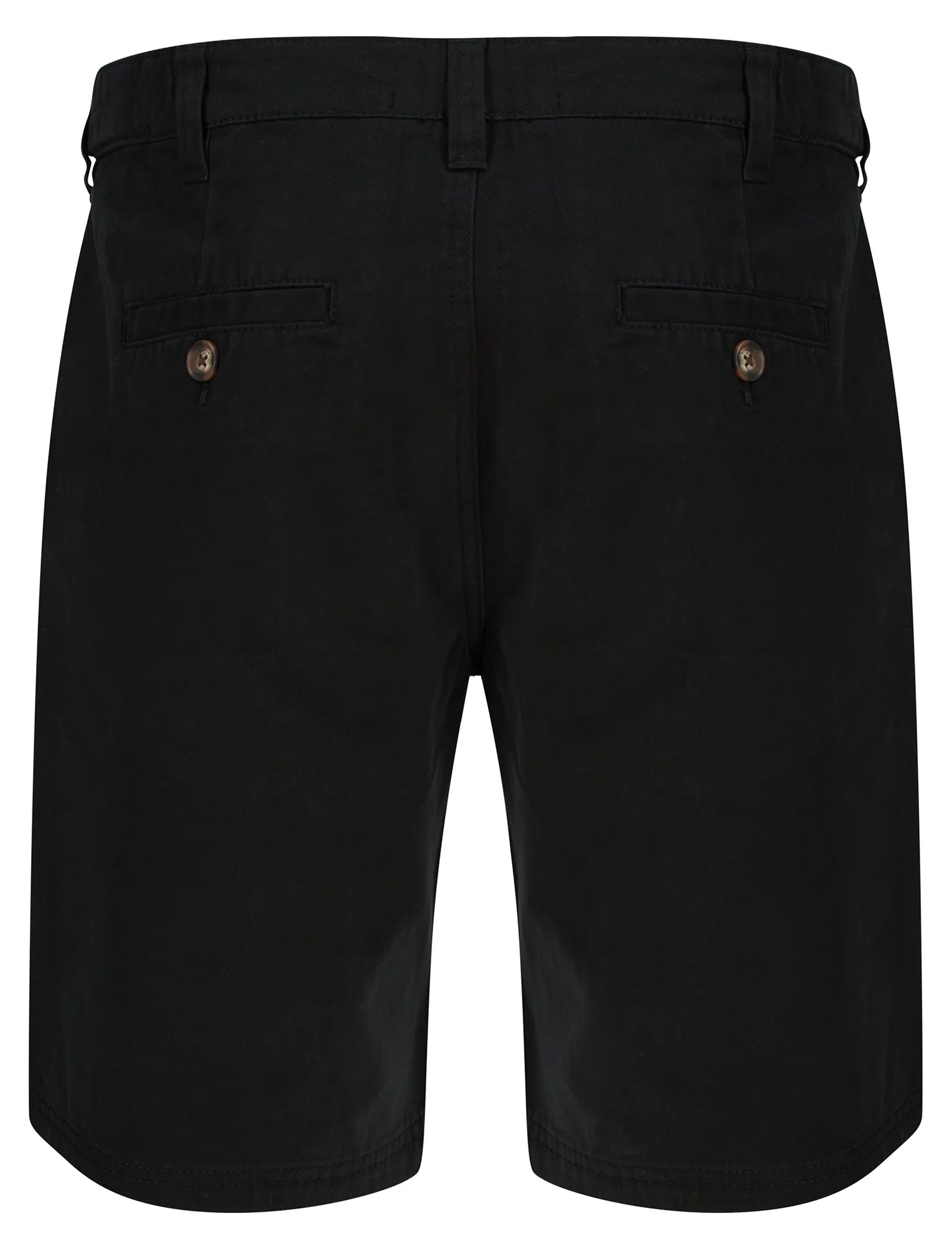 Aidan Cotton Twill Chino Shorts in Jet Black - Kensington Eastside