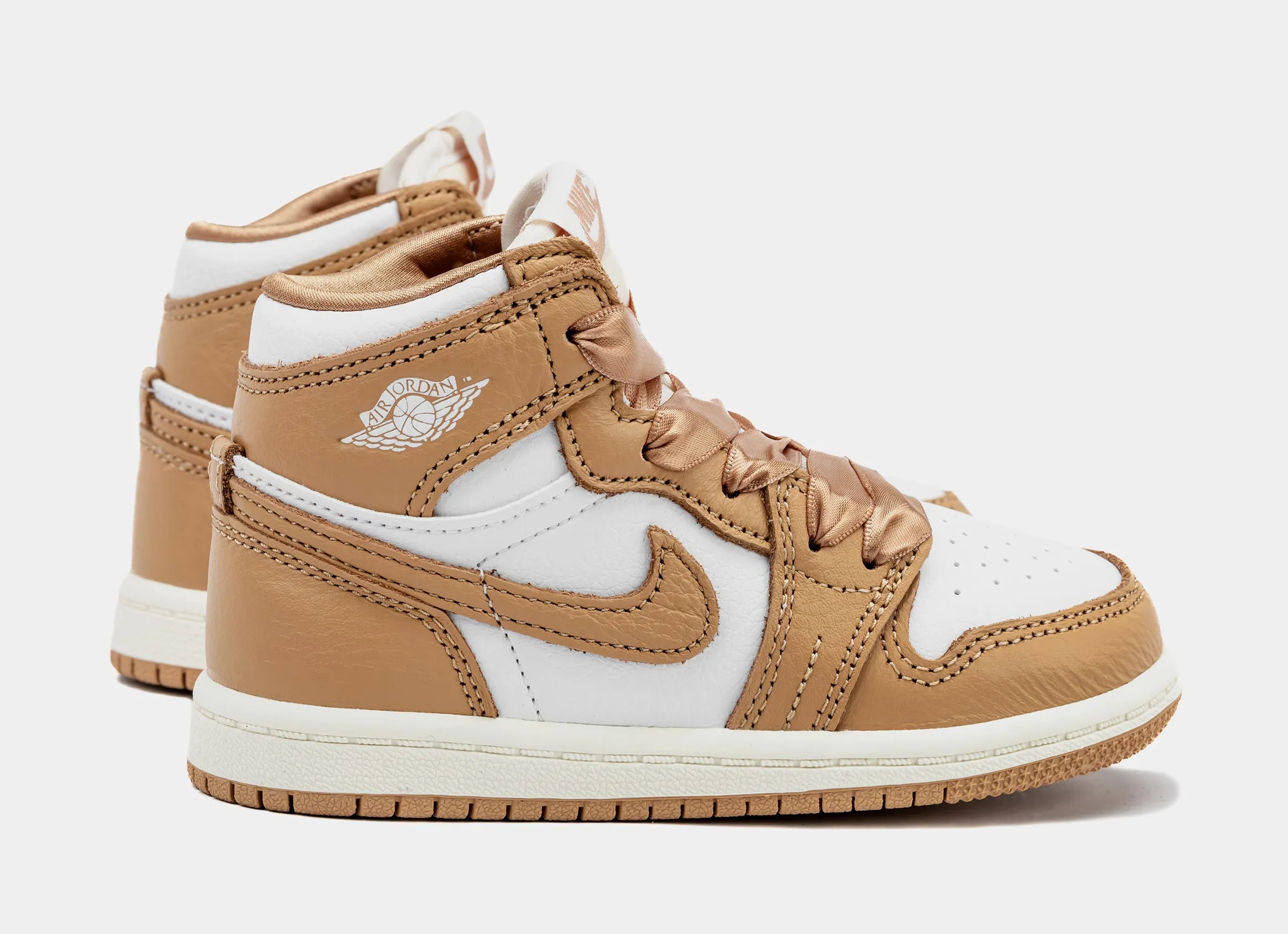 Air Jordan 1 Retro High OG Praline Infant Toddler Lifestyle Shoes (Praline/White/Sail) Free Shipping