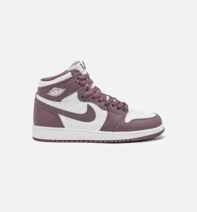 Air Jordan 1 Retro High OG Sky J Mauve Grade School Lifestyle Shoe - White/Sky J Mauve Free Shipping