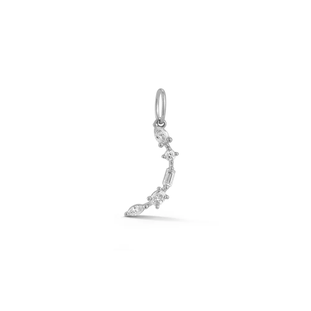 Alexa Jordyn Multi-Shape Diamond Crescent Charm