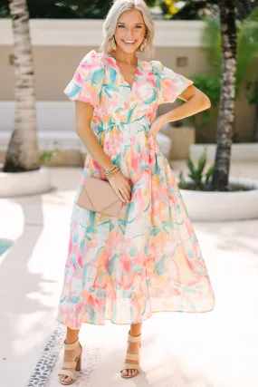 All Over Again Pink Floral Dress