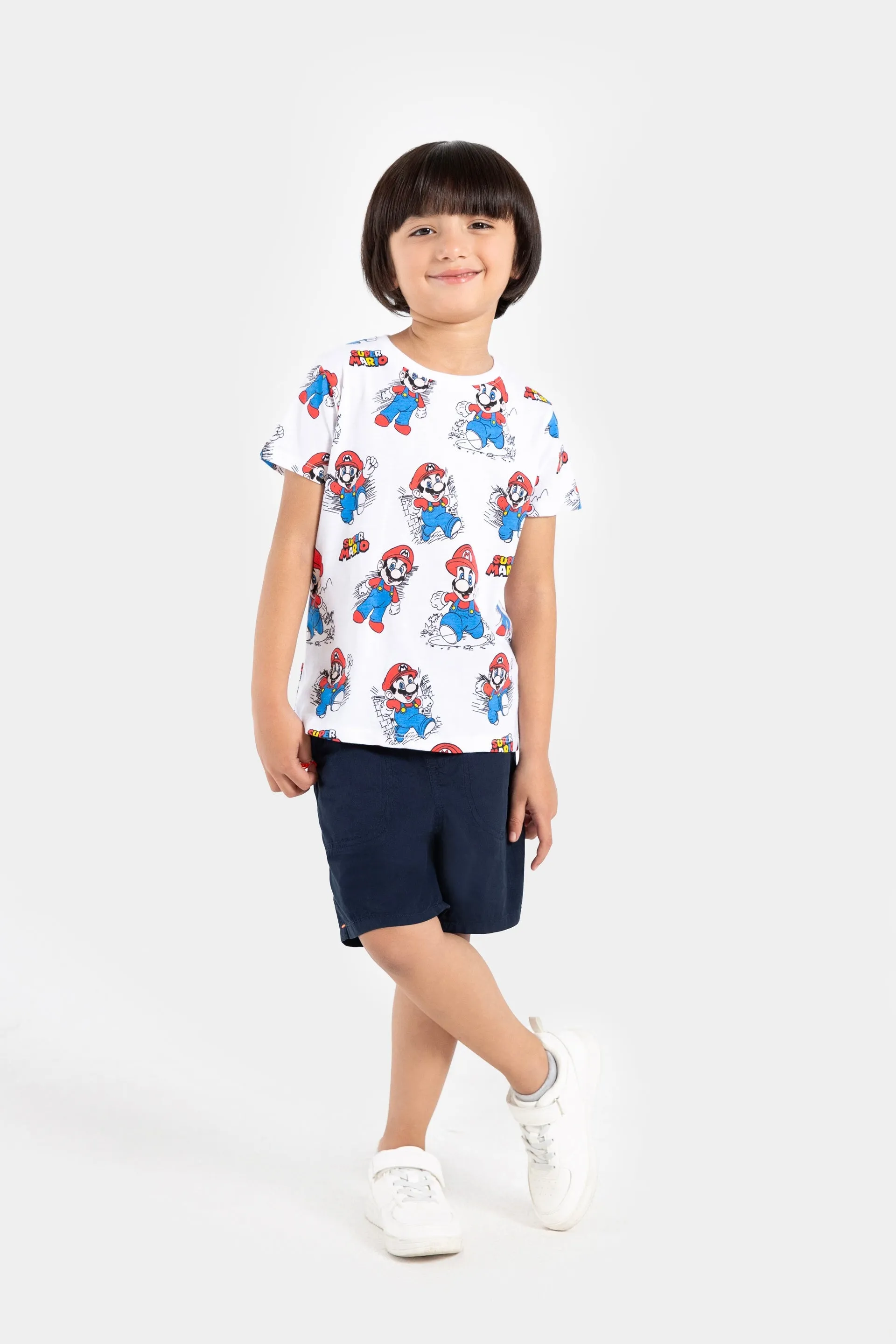 All Over Character Print T-Shirt