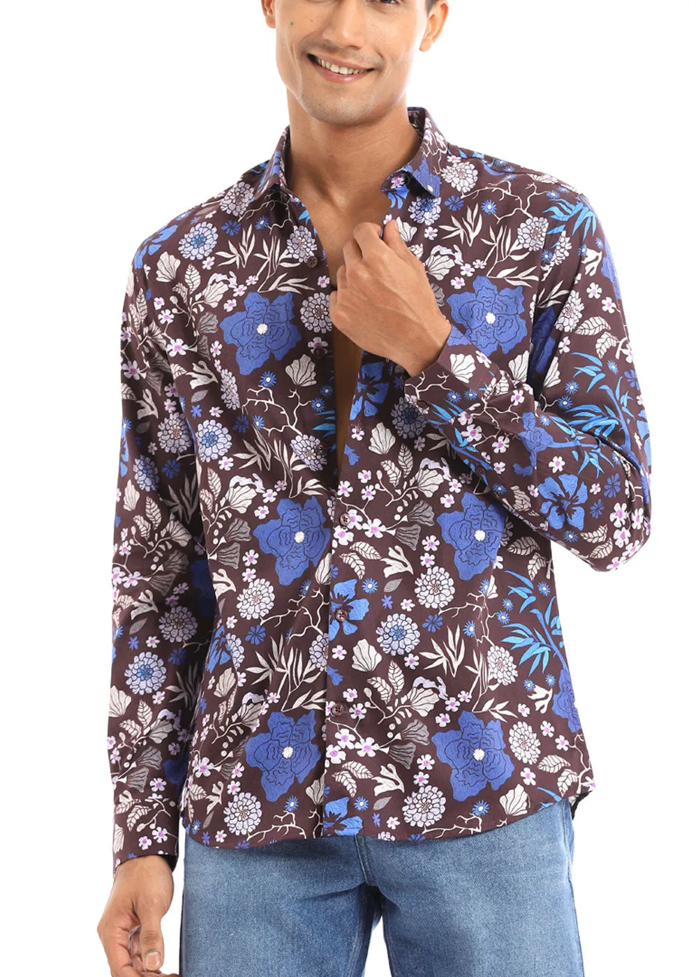 All Over Floral Printed Full Sleeve Shirt