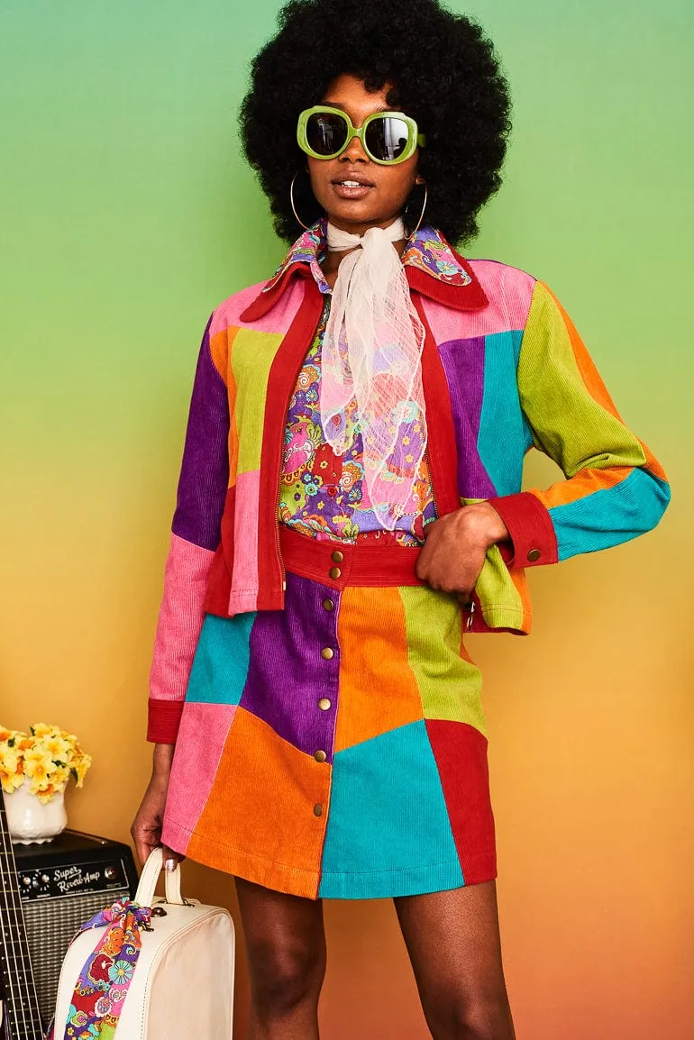 All Together Now Patchwork Jacket - SSA576 - UK 10