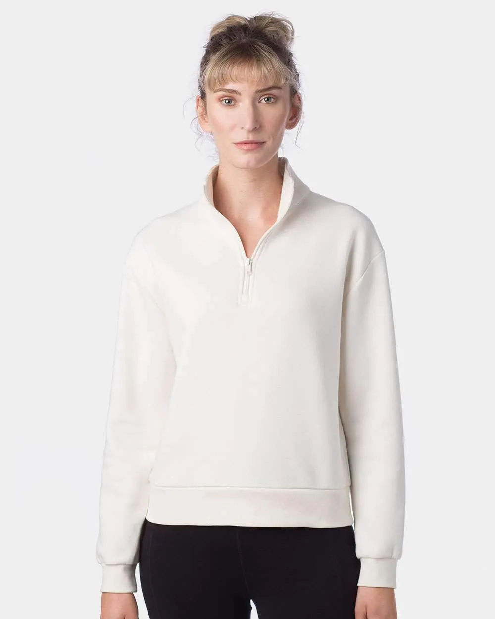 Alternative - Women's Eco-Cozy™ Fleece Mock Neck Quarter-Zip Sweatshirt