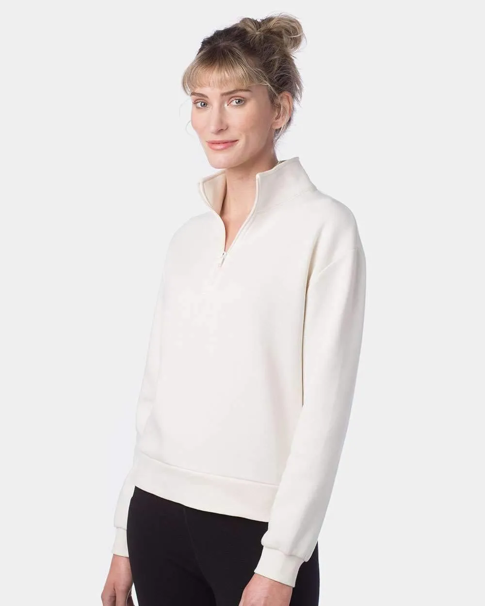 Alternative - Women's Eco-Cozy™ Fleece Mock Neck Quarter-Zip Sweatshirt