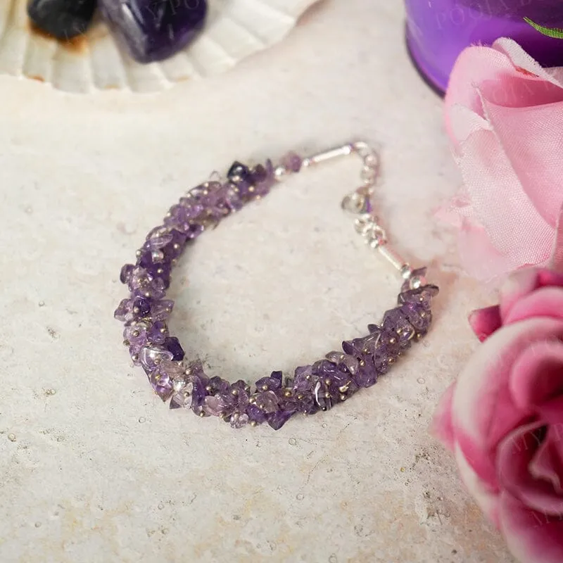 Amethyst Natural Stone Bracelet | The Master Healer