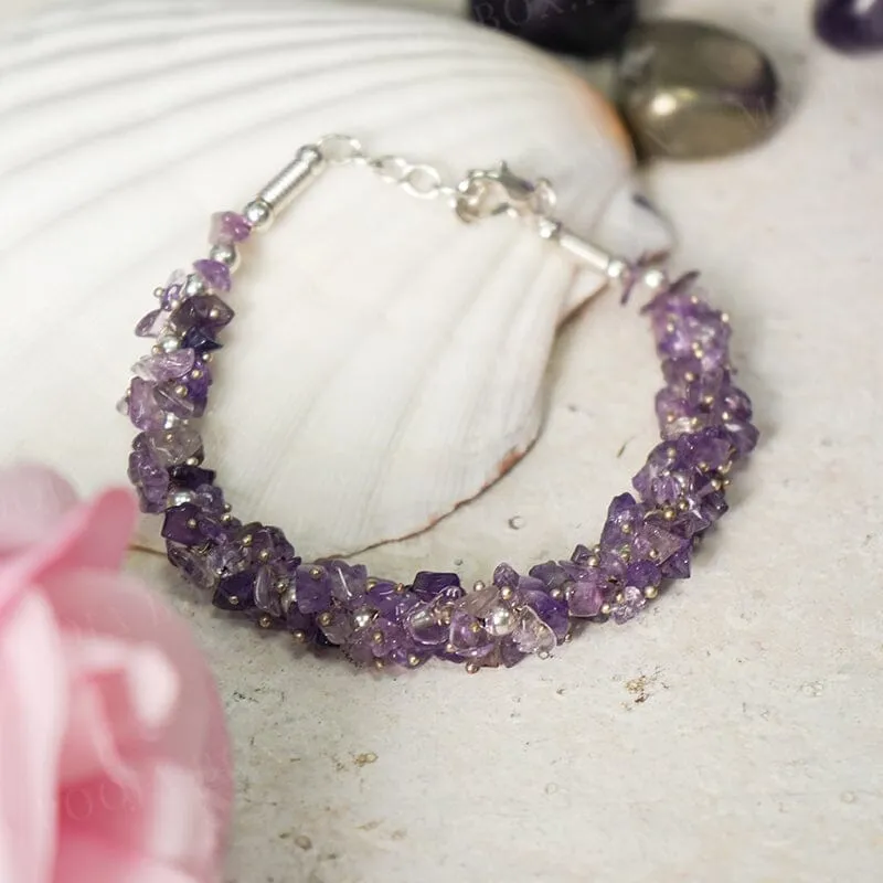 Amethyst Natural Stone Bracelet | The Master Healer