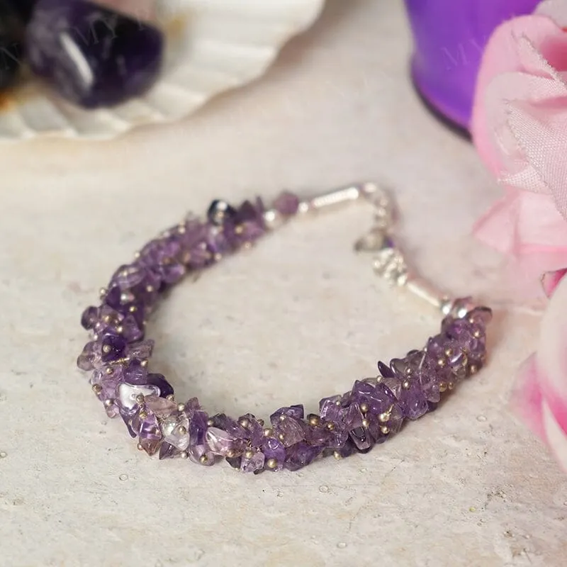 Amethyst Natural Stone Bracelet | The Master Healer