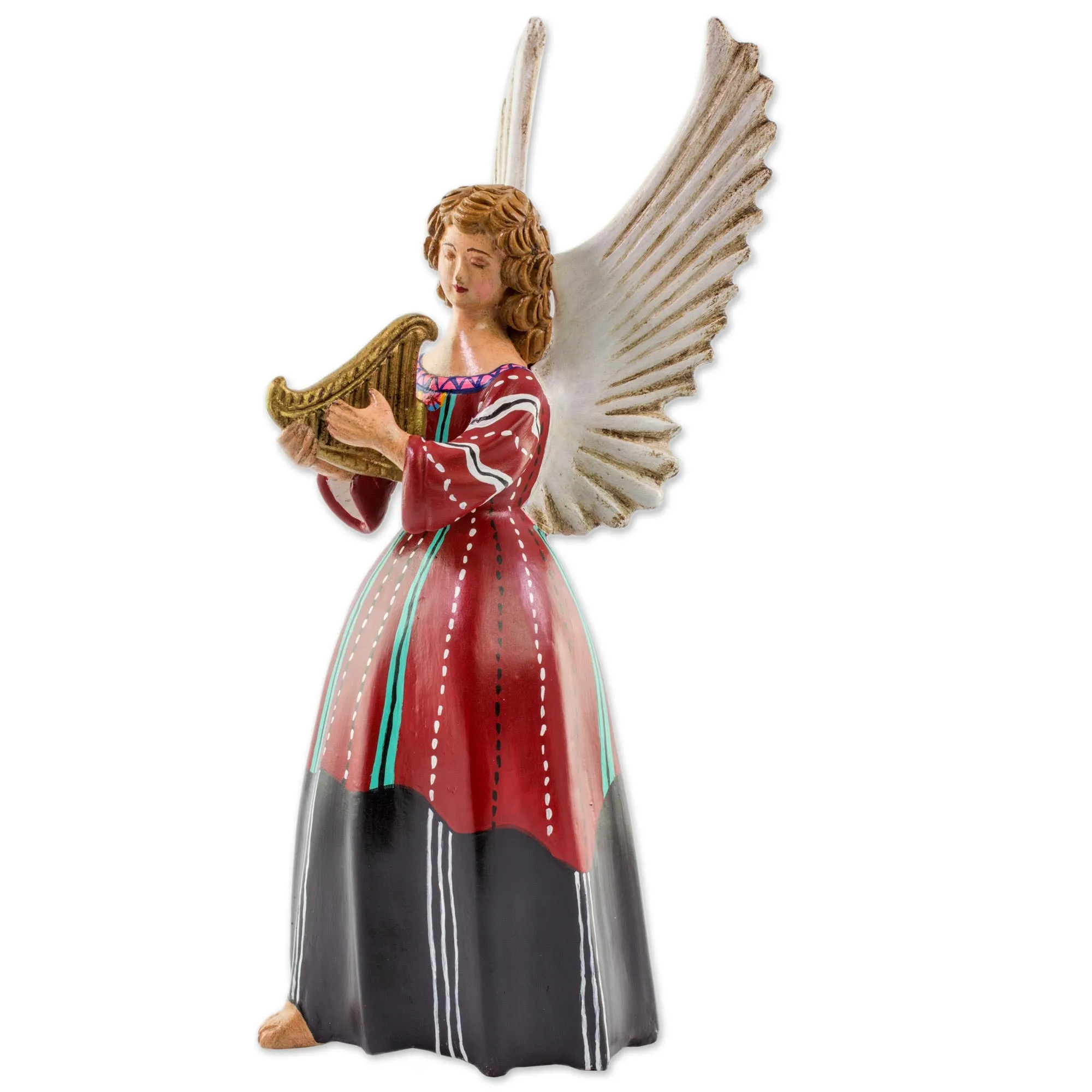 Angel from Solola Guatemalan Handcrafted Ceramic Angel (11 Inch)