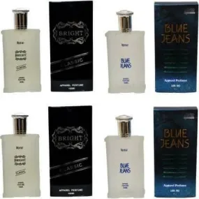 Aone Bright Classic and Blue Jeans Perfume 100ml each (400ml, pack of 4)