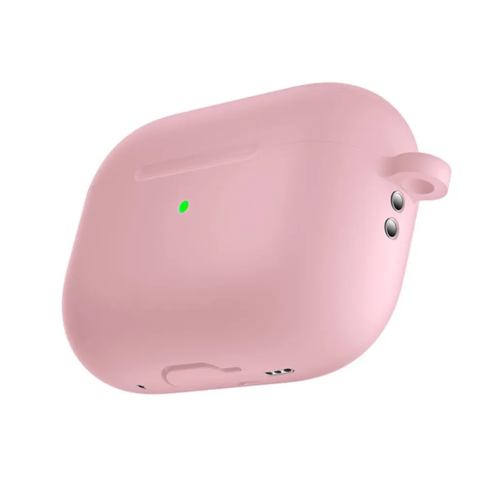 Apple Airpods Pro 2nd Gen (2022) Silikone Cover m. Karabinhage - Lyserød