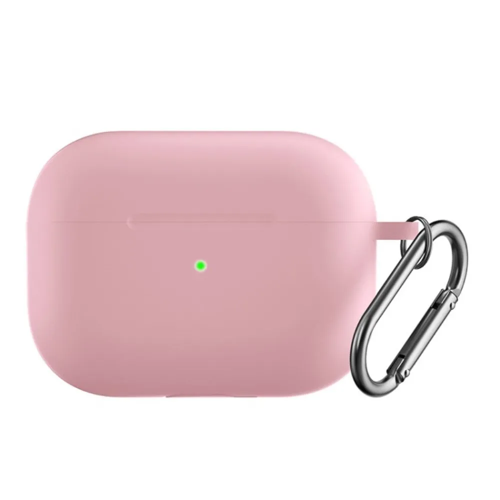 Apple Airpods Pro 2nd Gen (2022) Silikone Cover m. Karabinhage - Lyserød