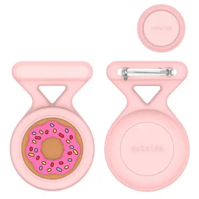 Apple AirTag Silikone Cover m. Broche & Motiv - Donut