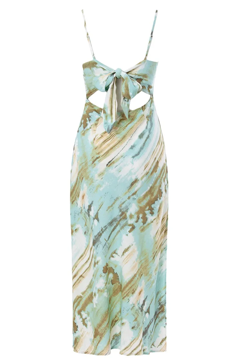 AQUAMARINE MIDI DRESS