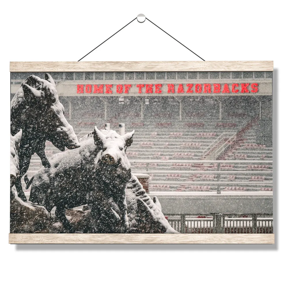 Arkansas Razorbacks - Snow Storm at the Home of the Razorbacks