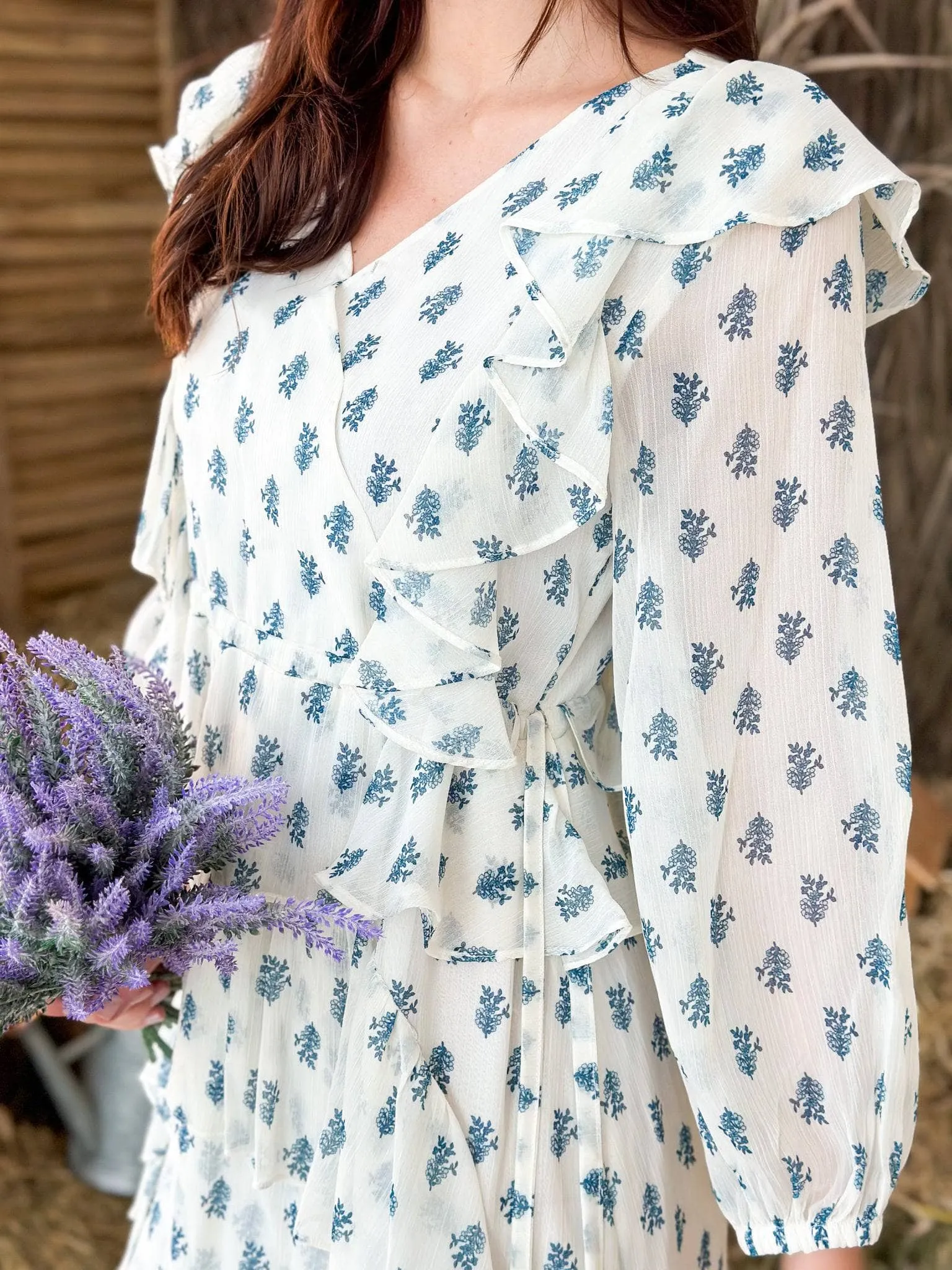 Astral Wrap Floral Dress