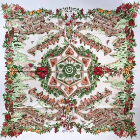 Au Pays de Cocagne Hermes Scarf by Zoe Pauwels 90 cm Silk