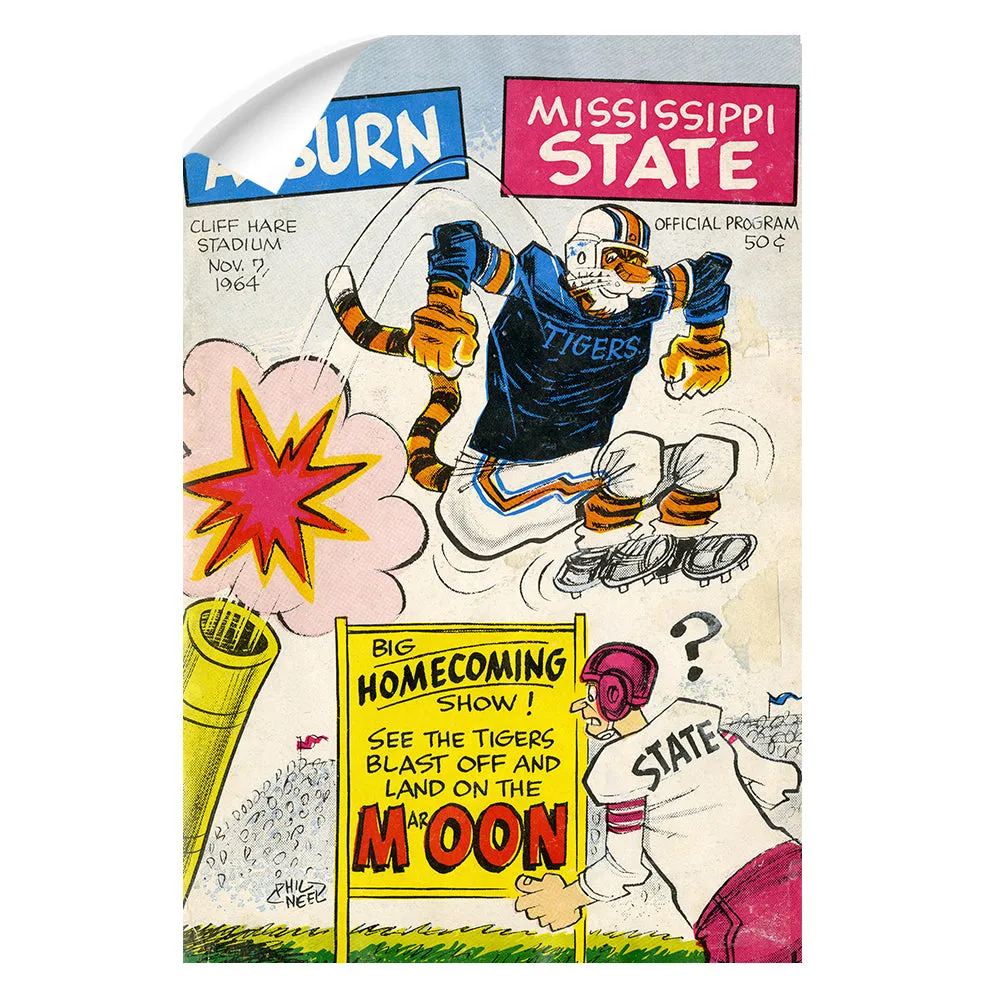 Auburn Tigers - Vintage Auburn vs. Mississippi Official Program Cover 11.7.64