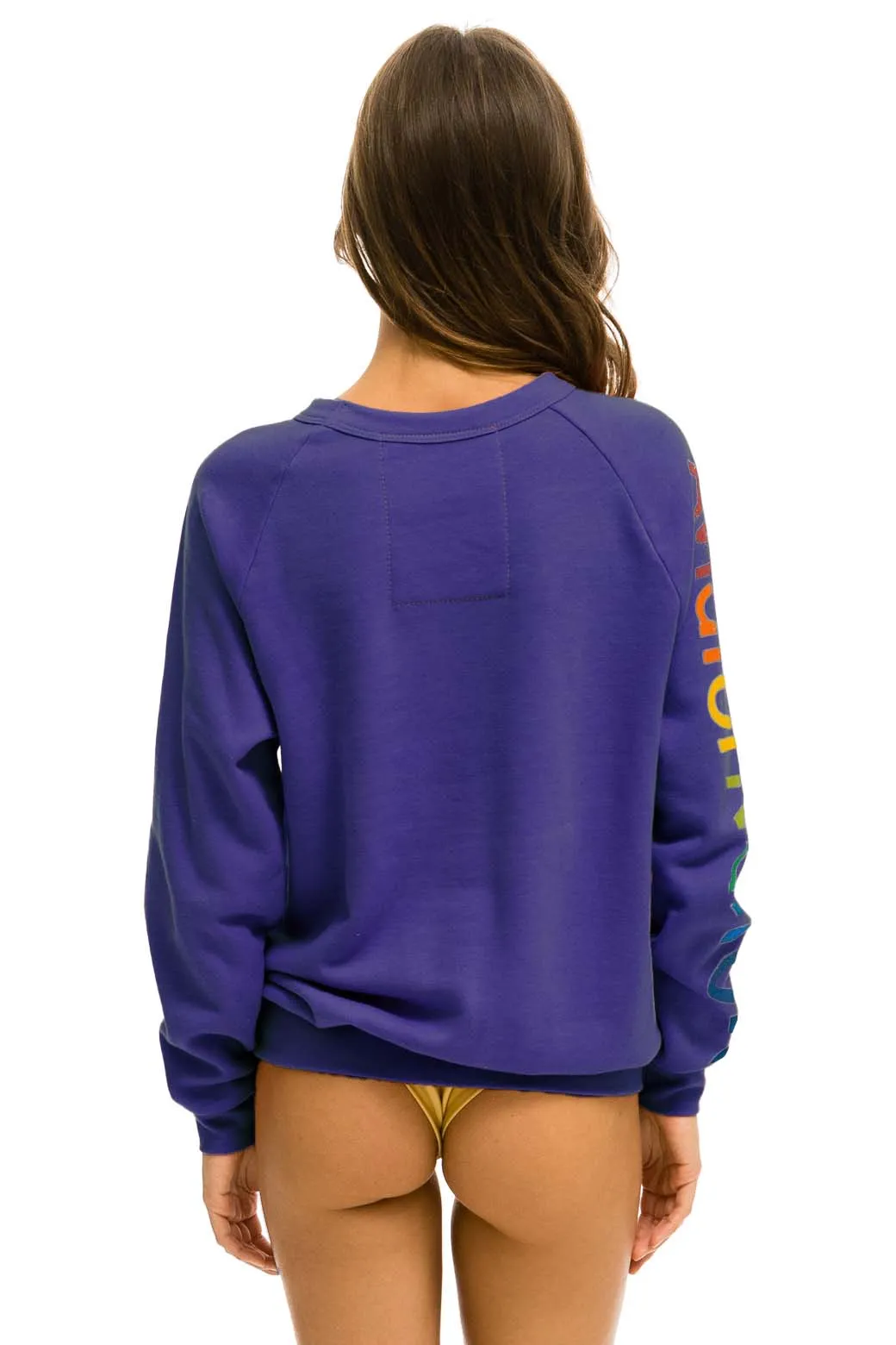 AVIATOR NATION VAIL CREW SWEATSHIRT - PURPLE