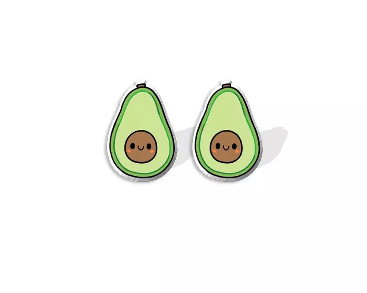 Avocado Earrings - Handmade Jewelry, Stud Earrings, Food Earrings, Guacamole Earrings, Handmade Earrings, Avocado Studs, Food Jewelry