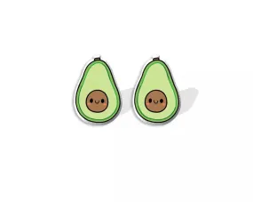 Avocado Earrings - Handmade Jewelry, Stud Earrings, Food Earrings, Guacamole Earrings, Handmade Earrings, Avocado Studs, Food Jewelry